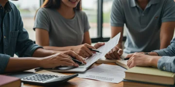 College students proactively planning finances to reduce student loan debt.