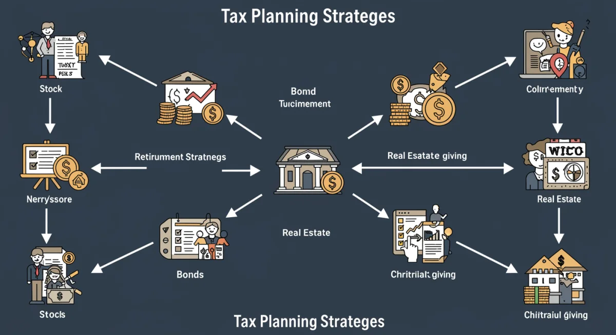 Infographic illustrating diverse tax planning strategies